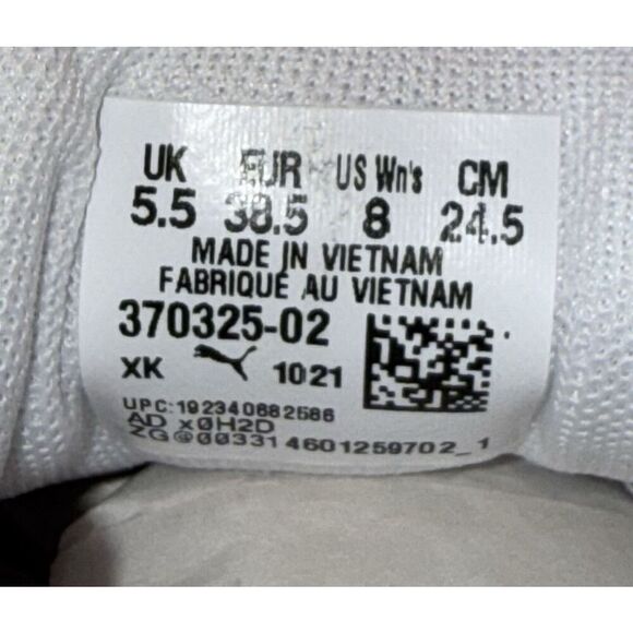 Puma Womens 8 Carina Sneakers White Leather Softfoam Trainer Comfort Athletic - Picture 13 of 15